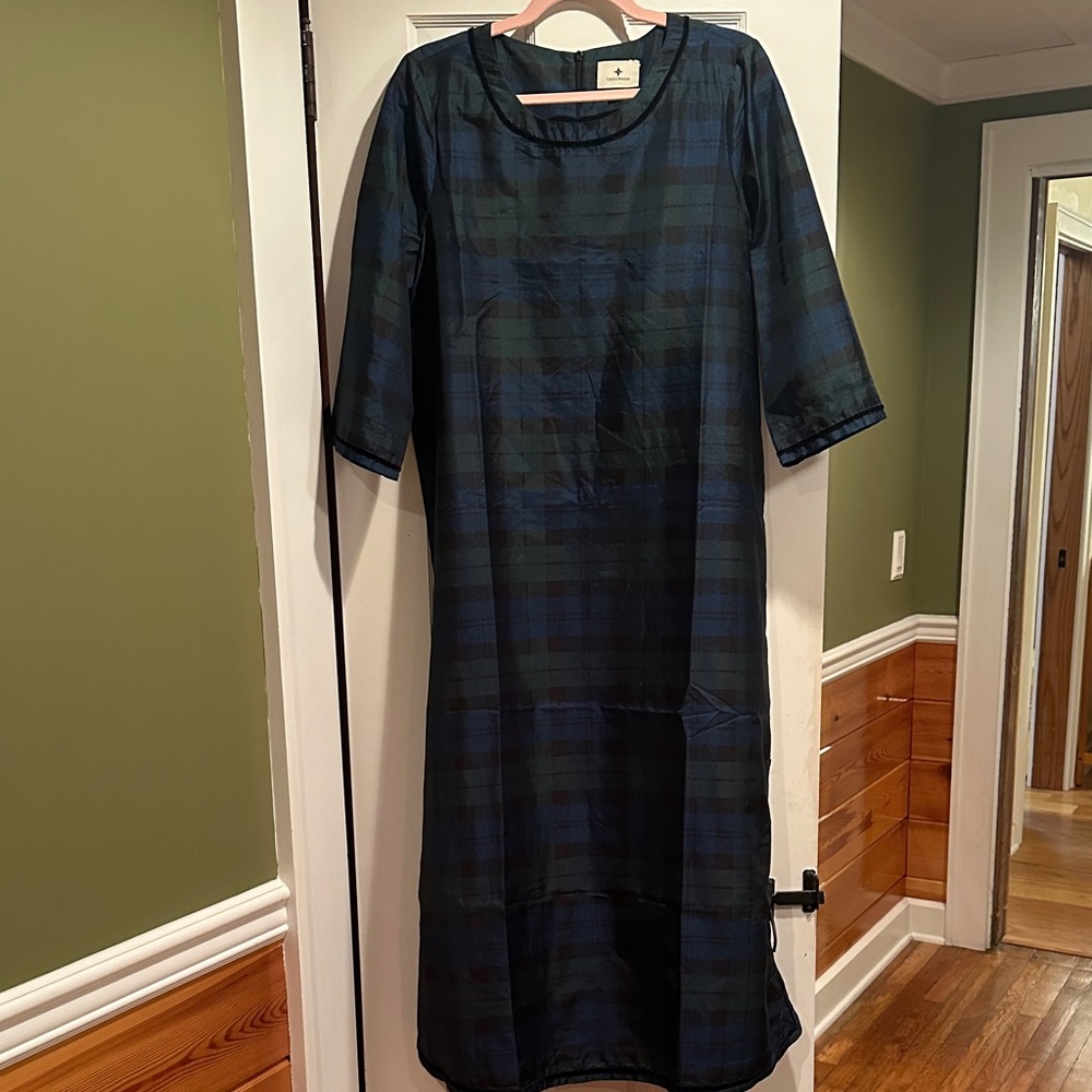 Tuckernuck Plaid Maxi Dress - Green and Blue